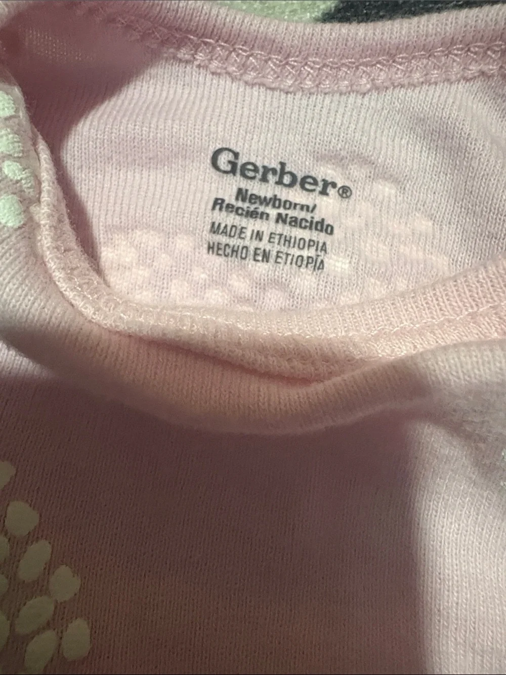 Gerber Pink Newborn Onesie with White Dot Detail 4 bundle